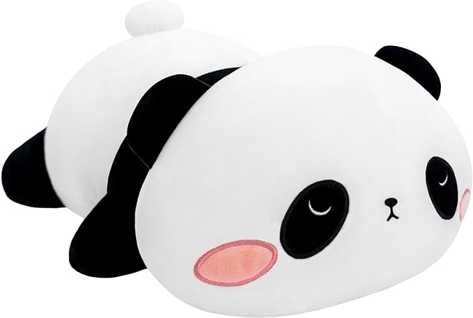 SQEQE Weighted Panda Plush, Weighted Panda Stuffed Animal, Cute Plushies Soft Bear Pillow Toy Gift for Kids Adults 23.6 Inch, 3.1 Lbs