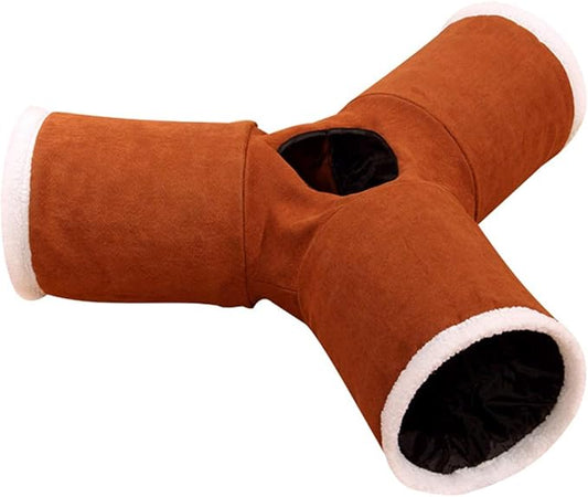 iHOO Cat Tunnels Crinkle Play Toys Collapsible Tube with Ball Maze Cat House Pet Interactive for Cat Puppy Kitten Rabbit Type3