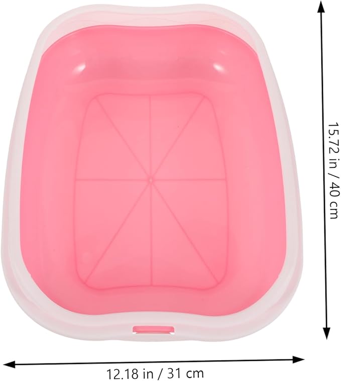 1 Set Cat Litter Box Portable Litter Box Plastic Bins Portable Potty Cat Litter Tray with Scoop Kitten Litter Box -Splash Litter Box Kitten Litter Box Low Entry Open Litter Box