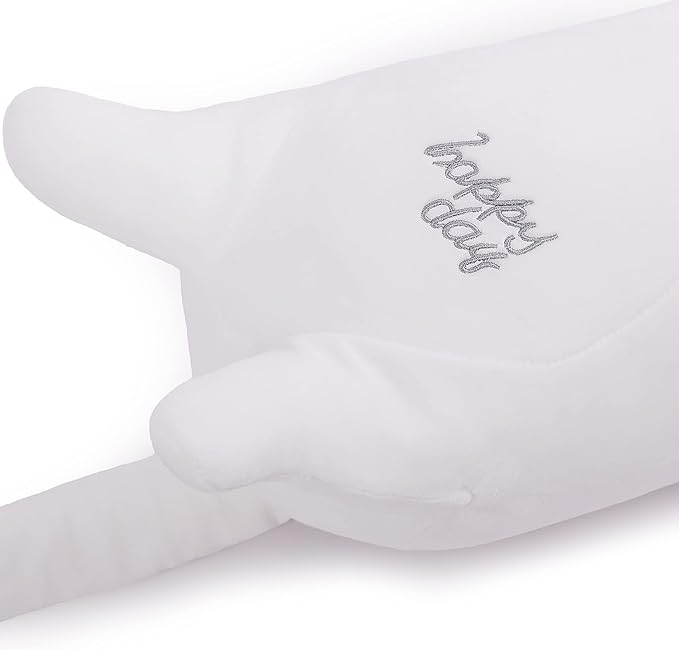 Cat Soft Plush Pillow Cute Cat Body Pillow, Long Stuffed Cat Plush Cat Stuffed Animal Toy Kitten Long Throw Pillow Gift for Kids Girlfriend(50CM,White)