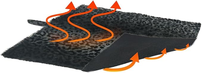 WALOO Pets Self Heating Thermal Cat Mat & Napping Pad (Leopard Gray)