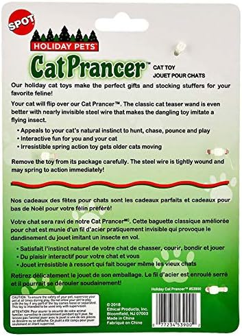 Ethical Pets Holiday Teaser Wand Prancer Cat Toy, 44" (Holiday, 44")