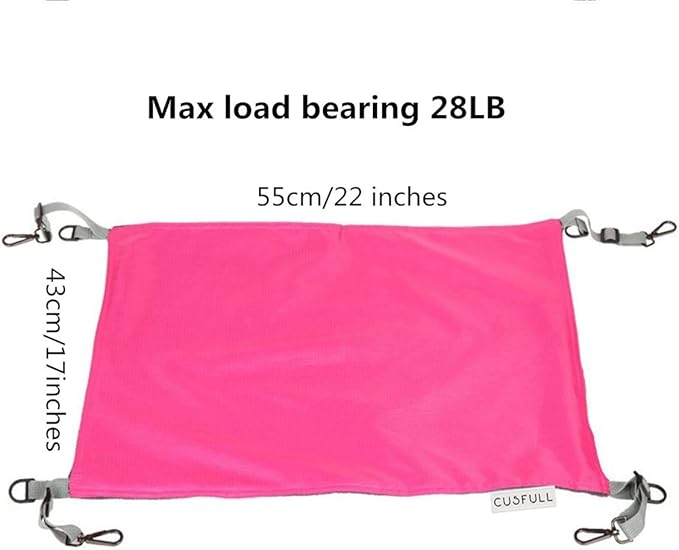 Cat Hammock Bed Comfortable Hanging Pet Hammock Bed for Cats/Small Dogs/Rabbits/Other Small Animals 22 x17 in (Rose-Red)
