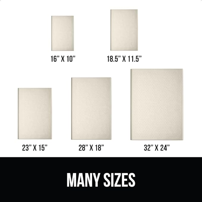 GORILLA GRIP 100% Waterproof Raised Edge BPA Free Silicone Pet Feeding Mat, Dog Cat Food Mats Contain Spills Protects Floors, Placemats for Cats and Dogs Water Bowl, Pets Accessories 32x24 Cream