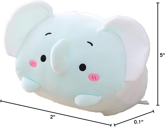 Cute Plush Elephant Stuffed Squishy Animal Elephant Cylindrical Body Elephant Pillow,Super Soft Elephant Hugging Toy Pillow Kids Kawaii Sleeping Elephant Pillow Gifts for Bedding Decor 24-Inch