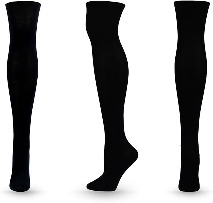 ATHX 6 Pairs Women's High Thigh Socks Striped Over Knee Stocking Leg Warmer High Socks for Daily Wear and Cosplay