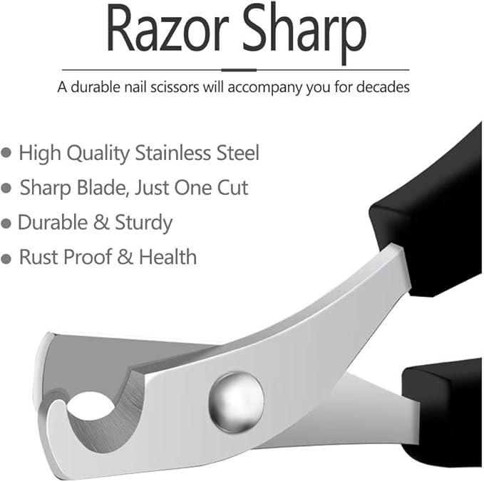 Bepets Cat Nail Clippers, Professional Pet Nail Clippers & Claw Cutter for Small Animals, Cat Claw Clippers Scissors Trimmer for Small Dogs Rabbit Birds, etc.…