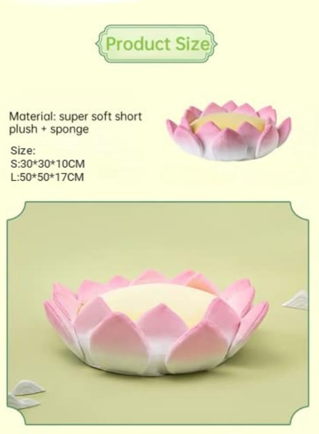 Cat Mattress Flower Cat Sofa Bed Cute and Comfortable Cat Nest Cushion Thickened Non-Slip Three-Dimensional Pet Bed Multifunctional Cushion Indoor Cushion（L