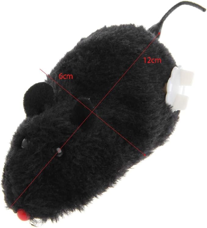 for Cat Teaser Toys Auto Moving Rat Toys Wind Up Mice Cartoon Plush Rat Toys Pet Kitten Interactive Toys Cat Toys for Indoor Cats