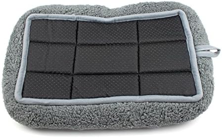 Enjoying Plush Cat Bed Mat, 16" x 22", Self Warming Cat Bed with Pillow Around, Dog Kitty Relying/Curling Sleep Cushion, Warm Bed for Small to Medium Dogs Cats Rabbits, Antiskid Bottom, Medium