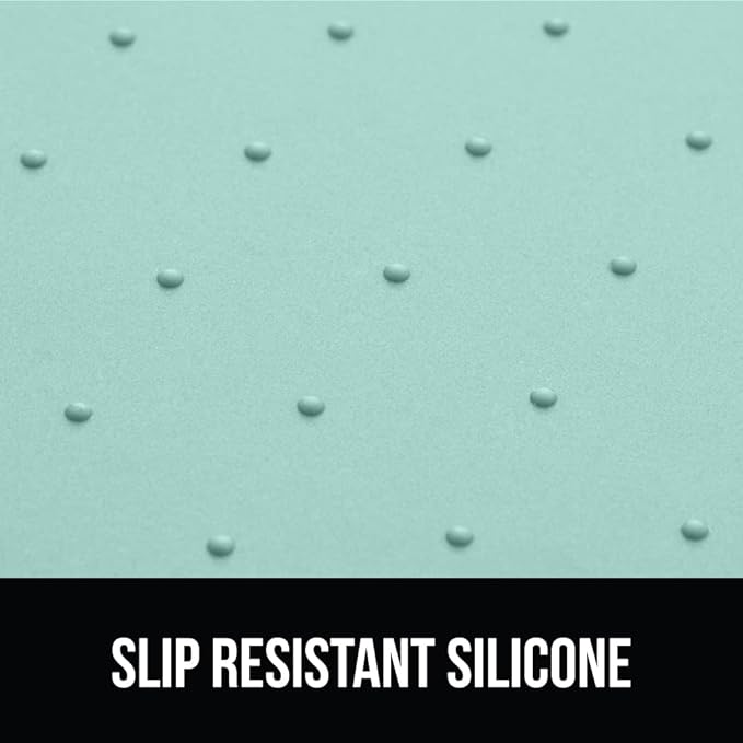 GORILLA GRIP 100% Waterproof Raised Edge BPA Free Silicone Pet Feeding Mat, Dog Cat Food Mats Contain Spills Protects Floors, Placemats for Cats and Dogs Water Bowl, Pets Accessories 28x18 Mint