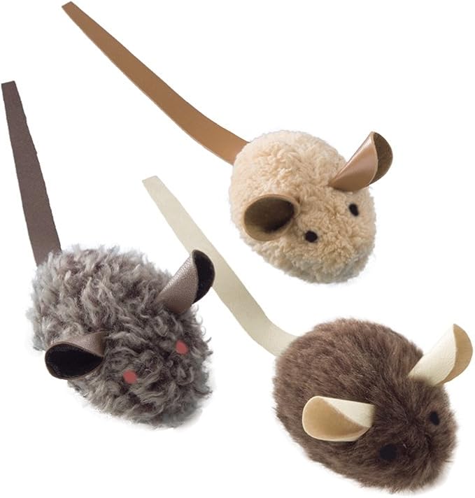 Nobby Plush Mouse with Leather Tail