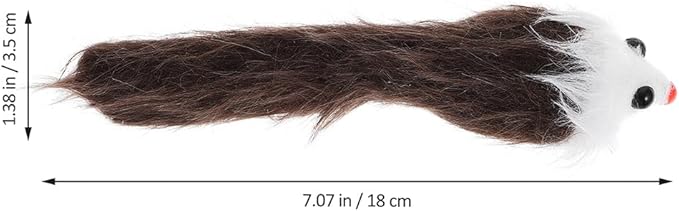 POPETPOP 6pcs Cat Toys Mice Rattle Mice Cat Toy with Squeaker Soft Plush Mouse Kitten Toys Cat Mouse Toys Interactive Play for Cat Puppy Kitten