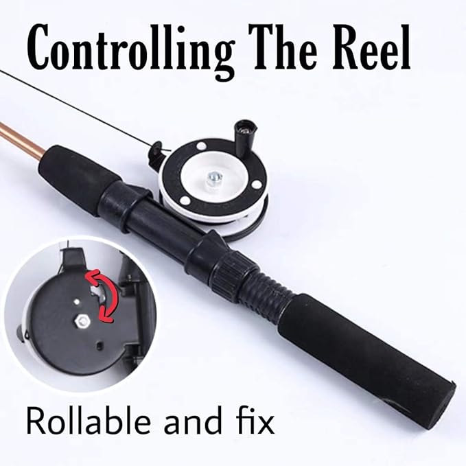 Fishing Rod Interactive Wand Cat Toys for Indoor Outdoor Cat, Retractable Cat Teaser Wand Toy Exerciser, Fishing Pole Wand Catcher for Cat and Kitten, Fun Cat Kitty Kitten Playing Toy