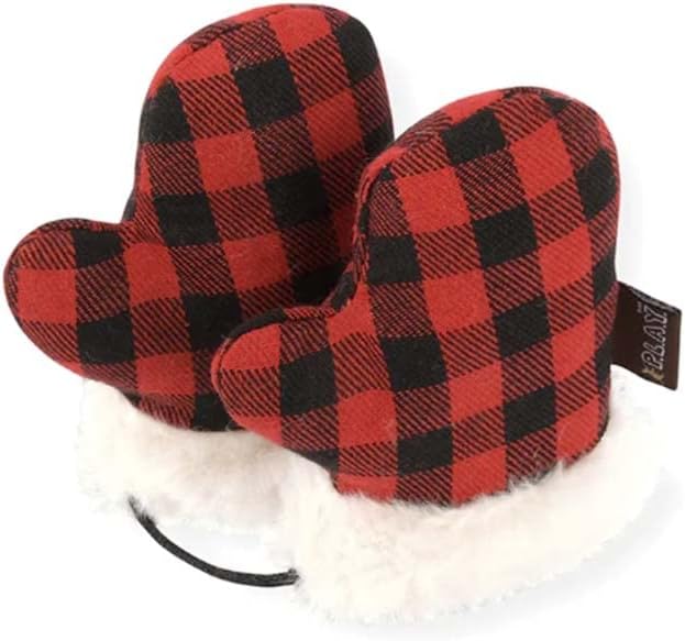 P.L.A.Y. Cute Cat Toys - Holiday & Christmas Themed Organic Catnip Filled Toy, Great for Adult Cats and Kittens - Machine Washable, Recycled Materials, Crinkles, Fur (Kitten Mittens, Set of 2)