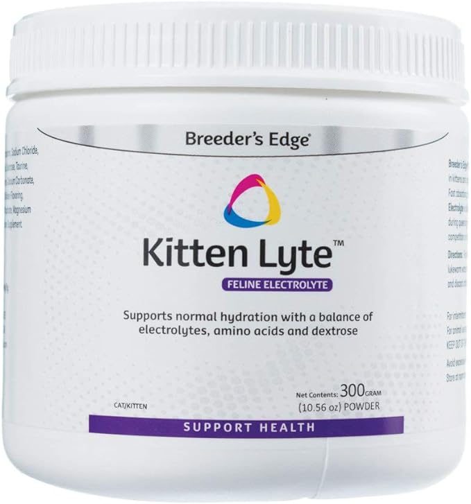 Breeder's Edge Kitten Lyte- Feline Electrolyte Supplement for Cats and Kittens- 300 gm