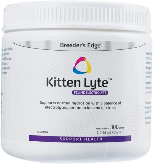Breeder's Edge Kitten Lyte- Feline Electrolyte Supplement for Cats and Kittens- 300 gm