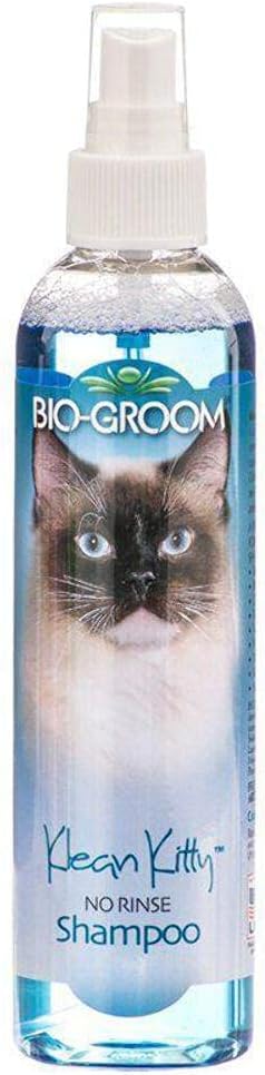 Bio-Groom Klean Kitty Waterless Cat Shampoo - No-Rinse, Cat Bathing Supplies, Kitten Wash, Cat & Dog Grooming Supplies, Cruelty-Free, Made in USA, Dry Shampoo Spray, Cat Products - 8 fl oz 1-Pack