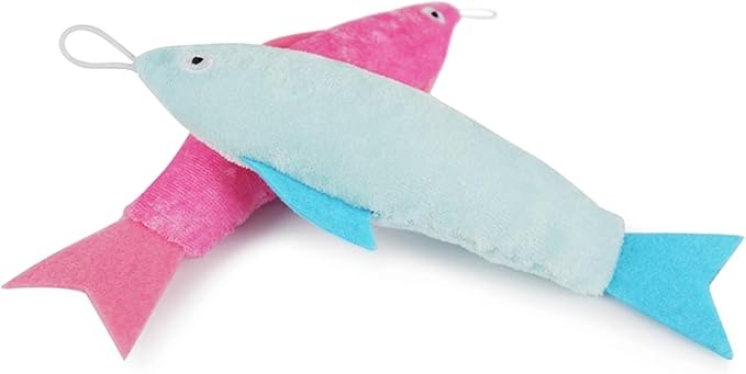 Catnip Matatabi Toys for Cats & Kittens,Cat Toys for Indoor Cats，Cat Kicker Toy（Fish*2）