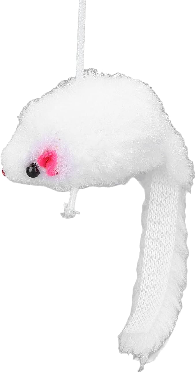 EVTSCAN Cat Roly Poly Toy Cat Built in Bell Ball Interactive Snack Toy with Plush Mouse Cat Stick for Indoor Cats Kittens(Blue)