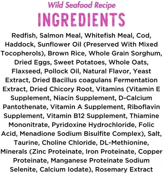 Wild Seafood Fish Recipe Adult Dry Cat Food | Made with MSC-Certified Sustainable Salmon | Rich Source of Omega-3s | 3.5 Lb Bag