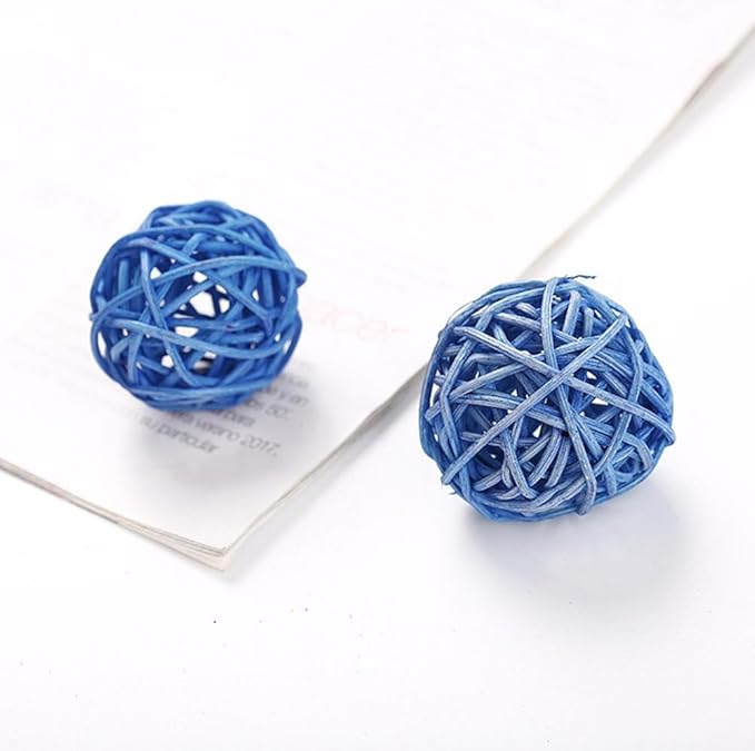 10 Pcs Funny Kitten Cat Playing Candy Color Rattan Ball Pet Supplies - Random Color Cat Balls Cat Tunnels for Indoor Cats, Cat Toys for Indoor Cats