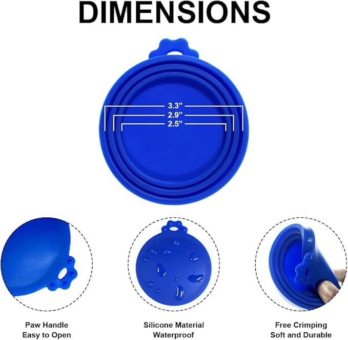 GreenJoy 2 Pack 2lb/2.5L Pet Food Storage Container with Measuring Cup, Can Covers and Bowl for Small Dog, Cat, Waterproof-BPA Free