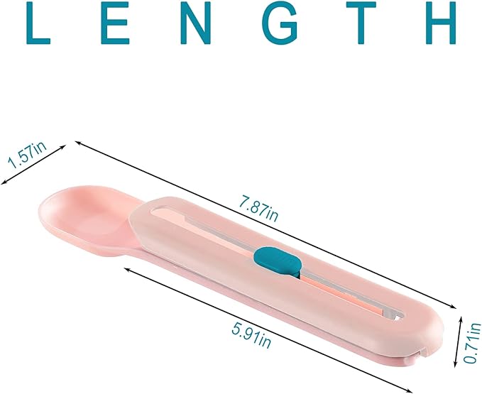 Cat Wet Treats Dispense Spoon，Treat Squeeze Spoon， Feeding & Watering Supplies Wet Cat Food Storage pet Food Spoon(Blue and Yellow)