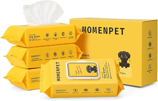3-in-1 Pet Wipes for Dogs & Cats, Cleaning, Odor-Controlling & Hydrating, Grooming Wipes for Paws, Body, Eyes, Ears and Butt, Unscented, 400 Count
