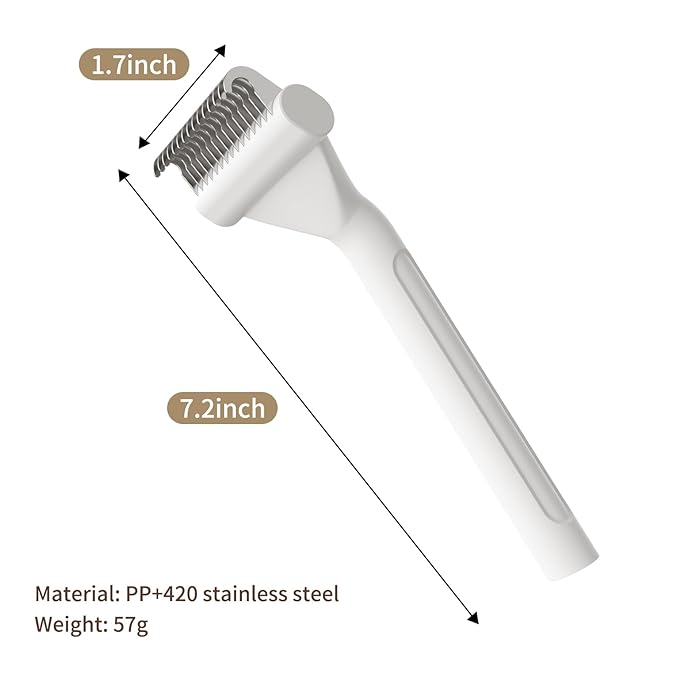 Dog Brush for Shedding cat deshedding grooming supplies for indoor short long hair pet dematting undercoat rake for brish poodle remove matted fur slicker best comb tool cepillo para perros. (White)