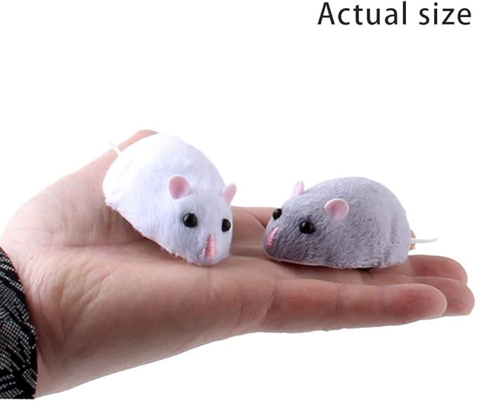 Dan&Dre Mouse Plush Toy Remote Control Mouse Toy Cat Toys Realistic Comfortable Plush Rat Toy Fake Rat Mouse Toy