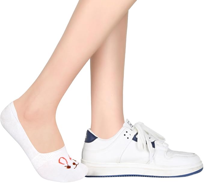 Benefeet Sox Womens Girls Cute No Show Liner Socks Non Slip Funny Patterned Low Cut Socks Novelty Cotton Loafer Footies Sock