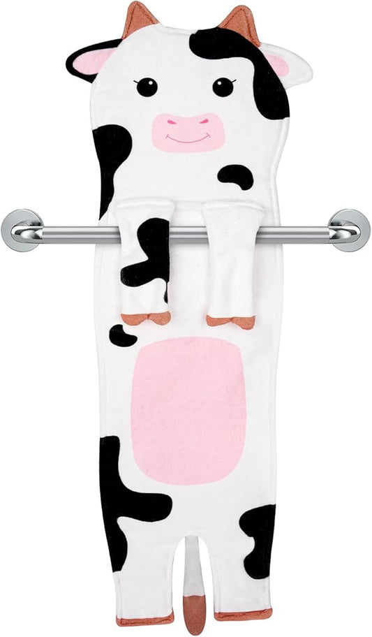Cow Hand Towels for Kitchen Bathroom - Cute Hand Bath Towels Cow Decor, Soft Hanging Towel for Bathroom Kitchen Decor, Mothers Day Birthday Gifts for Kids Women Mom