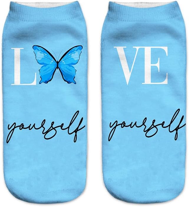 Benefeet Sox Funny Ankle Socks Cute Novelty No Show Animal Fruit Flower Cartoon Colorful Graphic Low Cut Socks for Women Girl