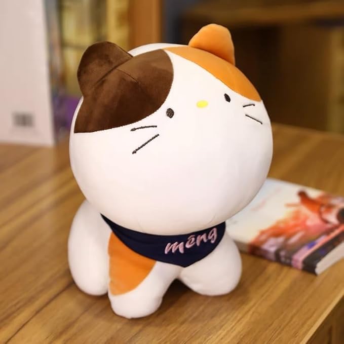 Ryttir 10" Chubbier Large Cat Stuffed Animal,Soft Cat Plush Stuffed Cat Pillow for Kids and Adults - Perfect Christmas Décor Cat Gifts for Cuddling and Room Decoration