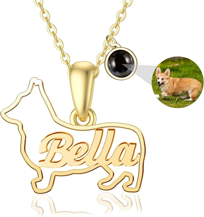 925 Sterling Sliver Yorkshire/Corgi/Labrador/Pug/Bulldog/Paw Print/Cross Necklace Cute Puppy Dog Necklace Jewelry Birthday Gifts for Women Girls Dog Lovers