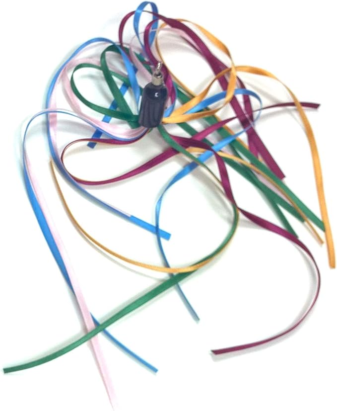 Ribbon, Leather and Fur Attachment Cat Toys - Fit Wildcat and Popular Bird and Catcher Type Wands/Poles (Thin Ribbons)