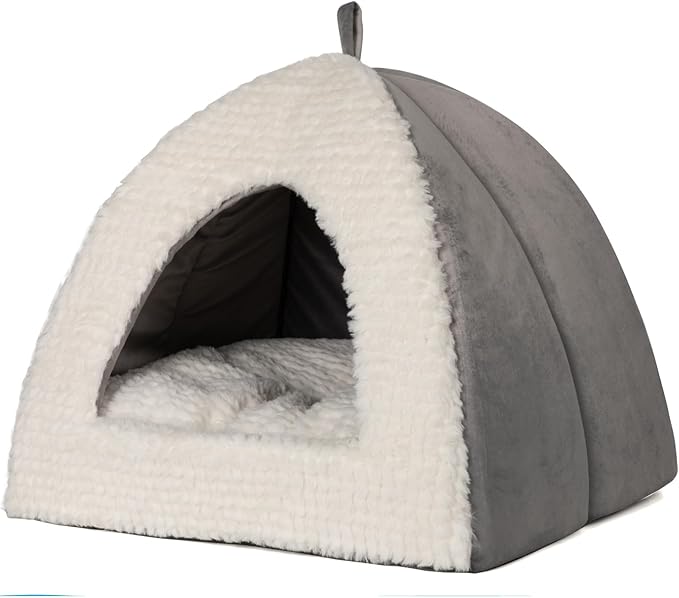 Cat Cave Bed for Indoor Cats, Warm Cat Beds/Dog Beds for Small Dogs Cat Tent Bed for Puppy Kitten with Removable Cushion