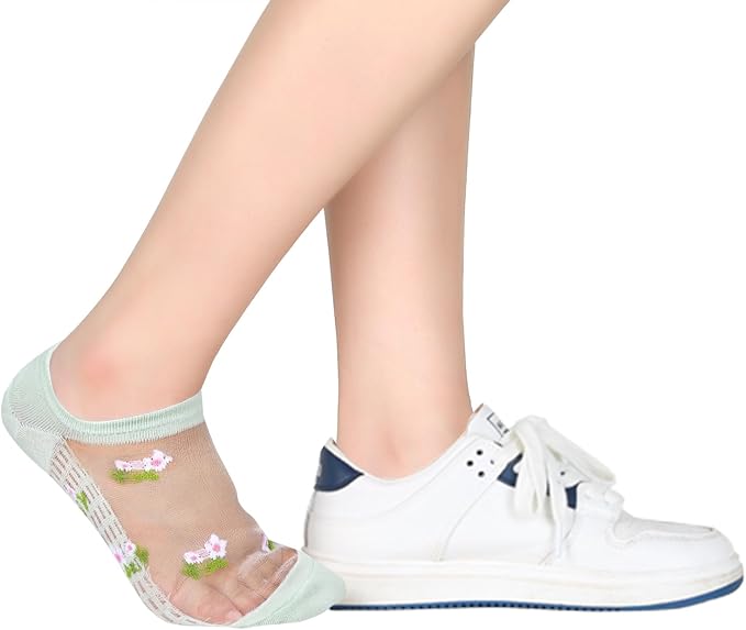Benefeet Sox Sheer No Show Socks Women Girls Cute Thin Mesh Low Cut Liner Socks for Loafers Boat Shoes