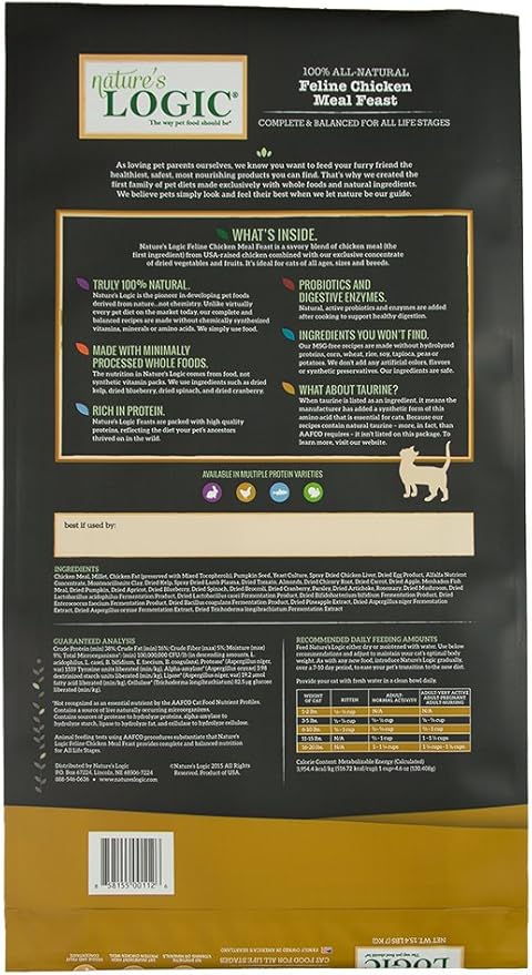 Nature's Logic Feline Chicken Meal Feast, 15.4lb
