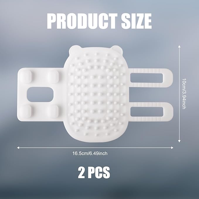 2pcs Self Cleaning Cat Brush, 2-in-1 Tickling Comb Pet Brush Pet Tickling Artifact Cat Grooming Shedding Brush Cat Corner Scartcher for Short/Long Hair Cats Dogs (White)