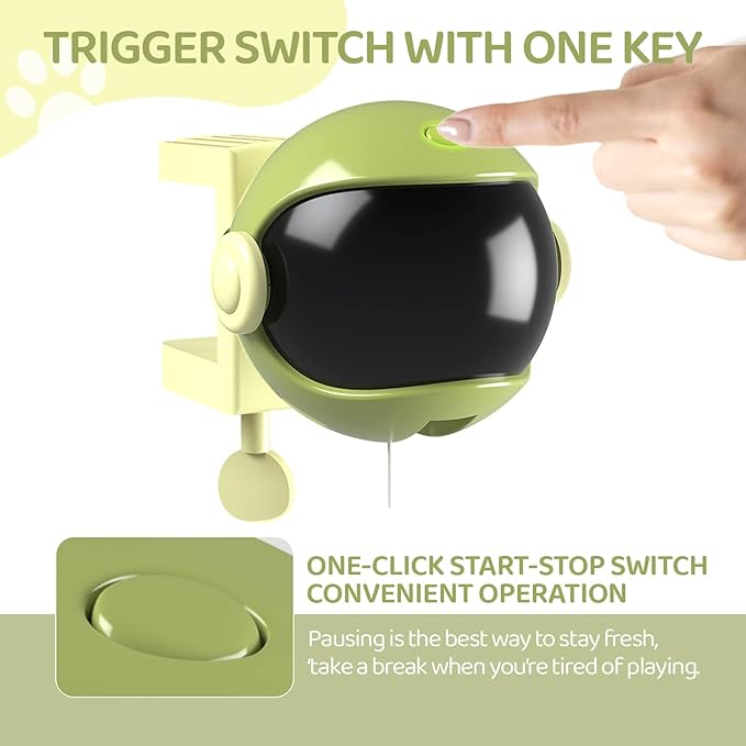 jovani Cat Toys Hanging Door Automatic Cat Toy Interactive Elastic Rope with Feather & Other Two Toys, Cat Catching Game Door Hanger