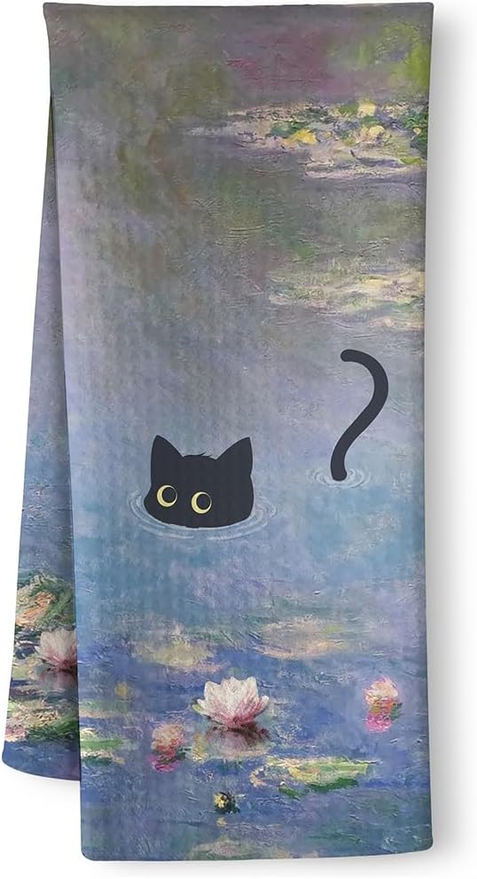 Funny Hand Towels,Cat Hand Towel,Cat Towels,Cat Kitchen Towels,Cat Dish Towels,Fun Kitchen Towels,Funny Bathroom Hand Towels,Cat Gifts for Women,Cat Kitchen Accessories,Gifts for Cat Lovers for Women