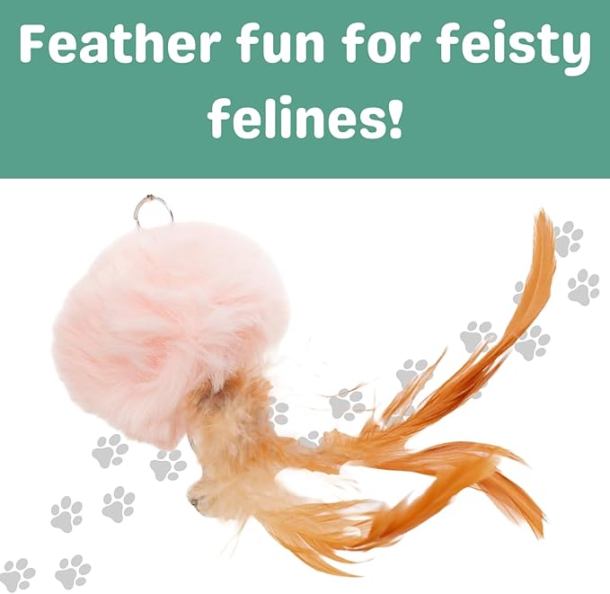 5pc Feather Refill Cat Toy Feather Cat Wand Toy Refill Cat Toys With Feathers Cat Feather Toy Refill Cat Teaser Toy Attachments Feather Cat Toys Cat Toy Feather Wand Cat Lures Attachmets Kitten