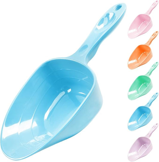 Melamine Pet Food Measuring Scoop, 1 Cup 1/2 Cup 1/4 Cup with Clear Measurement Lines for Dog, Cat, Bird, and Rabbit, Durable, Ergonomic Handle, Dishwasher safe-Blue