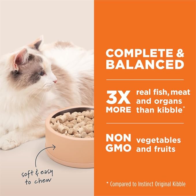 Instinct Freeze Dried Raw Meals, Natural Dry Cat Food, Grain Free - Wild-Caught Pollock, 24 oz. Bag