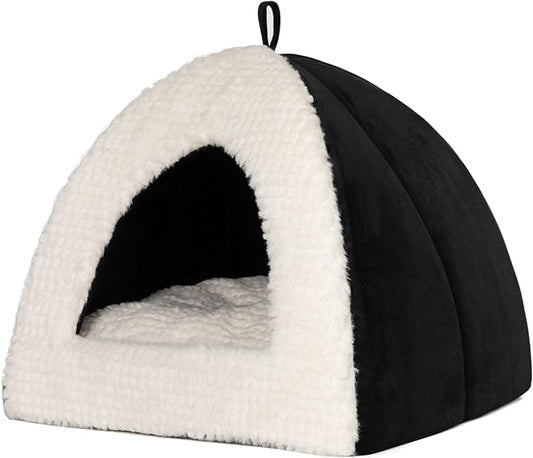 Cat Cave Bed for Indoor Cats, Warm Cat Beds/Dog Beds for Small Dogs Cat Tent Bed for Puppy Kitten with Removable Cushion