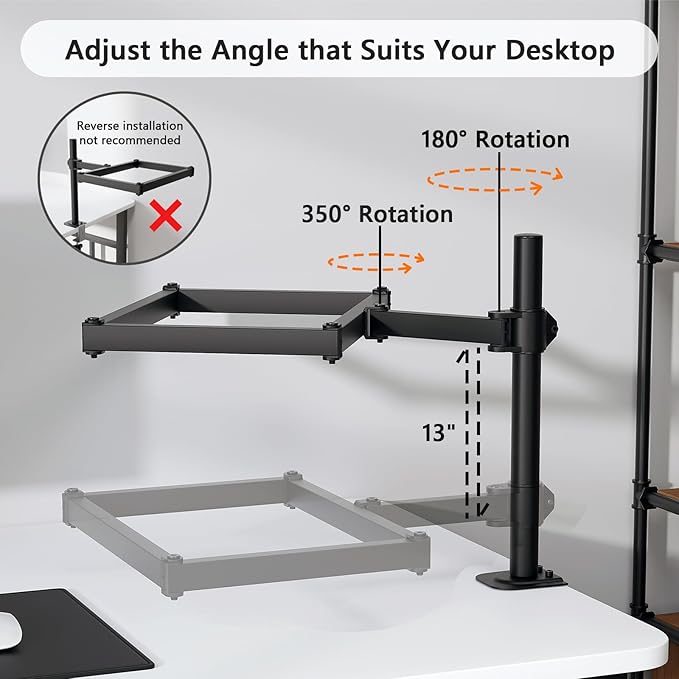 Cat Desk Bed - Perfect Cat Hammock for Your Desk Perch Adjustable Steel Frame Soft Fabric Removable Washable 16 inch Unique and Modern cat Furniture