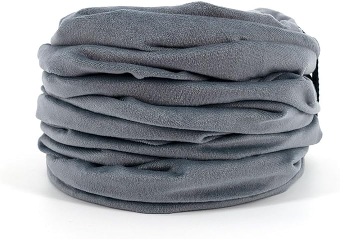 Velvet Fabric - Foldable/Collapsible - 55x8.66 Inches Cat Tunnel (Gray)