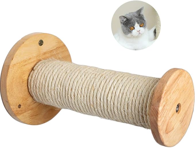 La La Pet® Wood Cat Scratching Post Cat Shelf Board Floating Cat Perch Cat Climber Cat Scratcher Wall Cat Furniture Cat Climber Bed Tower Tree, Single